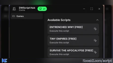 DWScript Hub V1 REQUEST GAME SCRIPT ON DC - Verified script for Universal Script