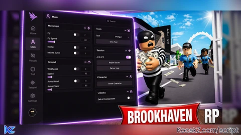 Airflow Hub | Kill All Unlocker All Gamepasses Fly and more - Verified script for Brookhaven 🏡RP