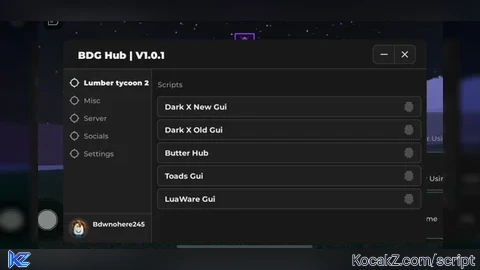 BDG Hub - Verified script for 🌳 Lumber Tycoon 2