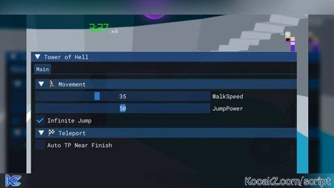 Script Auto Near finish bypass kicked inf jump - Verified script for Tower of Hell