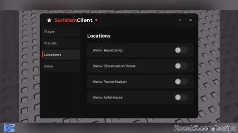 SurislamClient - Rake Remastered Mod Menu - Verified script for The Rake REMASTERED