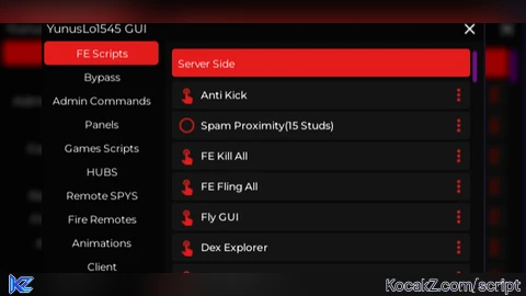 YunusLo1545 GUI - Verified script for Universal Script
