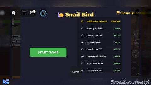 Flappy Bird (Snail Bird) - Verified script for Universal Script
