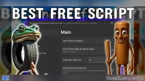 THE BEST FREE SCRIPT MANY GOOD FEATURES - Verified script for 🎤 My Singing Brainrot