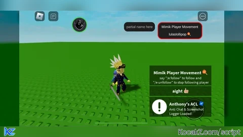 MIMIC PLAYER MOVEMENT - Verified script for Universal Script