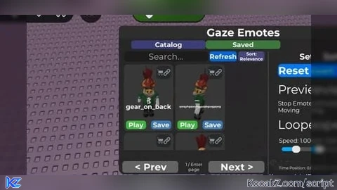 Gaze emote - Verified script for Universal Script