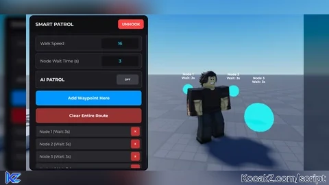 PATROL OR PATH WALK script KeyLess - Verified script for Universal Script