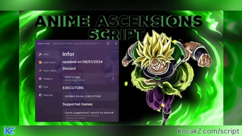 SCRIPT Nami Hub Working All Executors - Verified script for Anime Ascensions Simulator