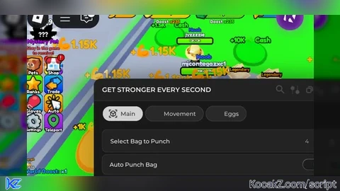SCRIPT KEYLESS AUTO FARM - Verified script for 💪 Get Stronger Every Second
