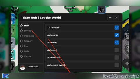Tbao Hub - Verified script for Eat the World