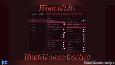 Heartfelt -- OP Script Godmode Speed And More - Verified script for DOORS 🍬🍭