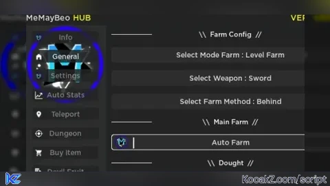 MeMayBeo Hub V1 - Verified script for Blox Fruits