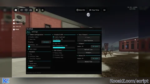 Nickhub Esp Aimbot Unlimited Stamina Teleport And Other - Verified script for Valley Prison