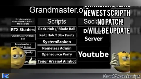 GRANDMASTER - Verified script for Universal Script