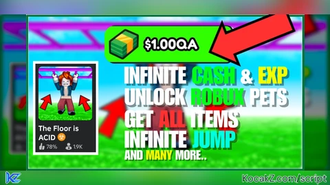 INF CASH UNLOCK COMPANION GET ALL ITEMS - Verified script for The Floor is ACID ☣️
