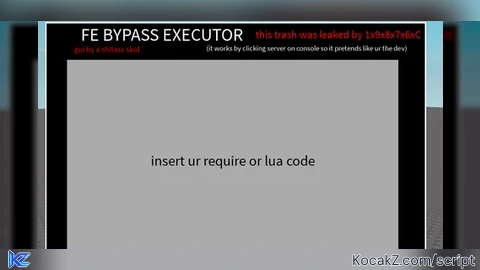 fe bypass executor trash leaked by 1exer - Verified script for Universal Script