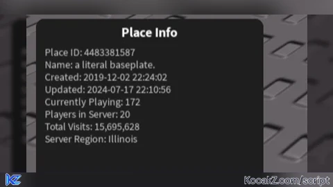 Place Info V1 - Verified script for Universal Script