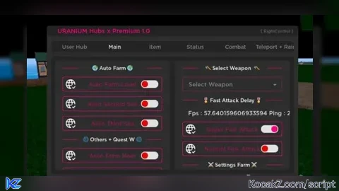 URANIUM hub premium crack - Verified script for Blox Fruits