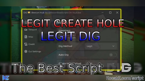 THE BEST Free Script - Verified script for DIG 💛