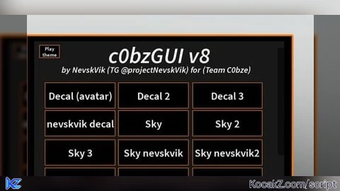 c0bzGUI v8 OF - Verified script for Universal Script