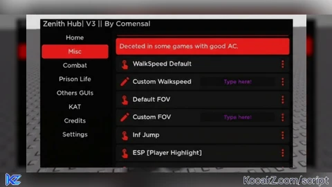 Zenith Hub Universal GUI  Smooth Interface Key System - Verified script for Universal Script