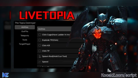 The Darkones L1ve Topia GUI - Verified script for Livetopia 🏡 RP