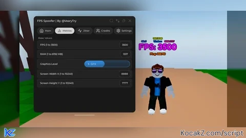 [OPEN SOURCE] SPOOFER FPS, RAM, PIXELS, GQ - Verified script for Flex Your FPS And Ping!