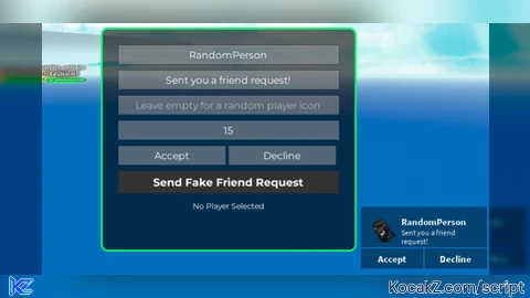 Fake Friend Request Maker Gui - Verified script for Universal Script