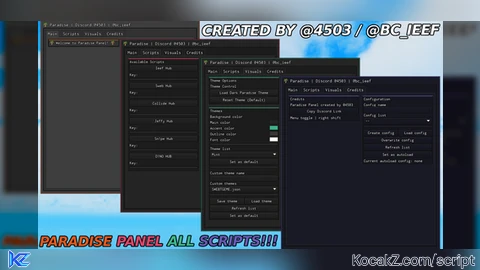 Paradise Script Panel - Verified script for Universal Script