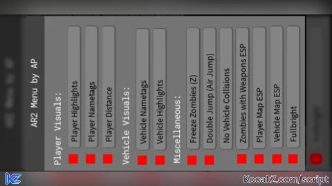 Mod Menu - Verified script for Apocalypse Rising 2