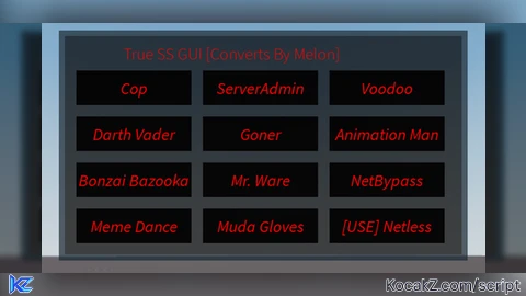 melon Fe true ss convert - Verified script for Just a baseplate.