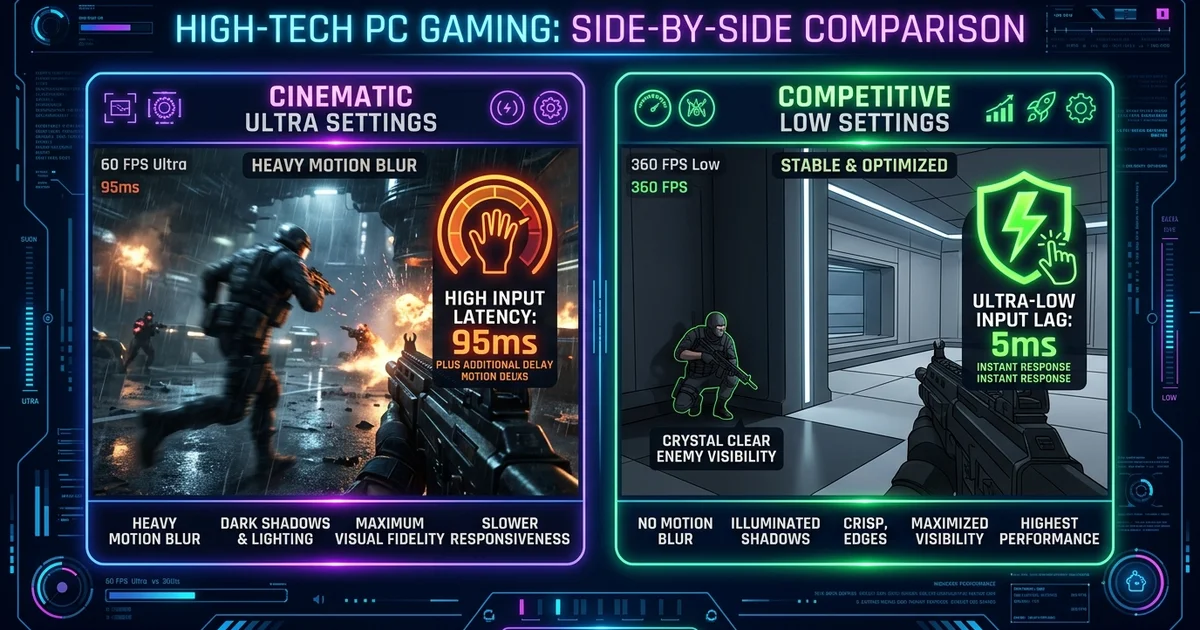 Competitive Graphics Settings: Optimizing Visibility vs Latency in PC Games